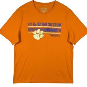 Clemson Tigers College Football Tee 2XL Orange Gameday Paw Print South Carolina